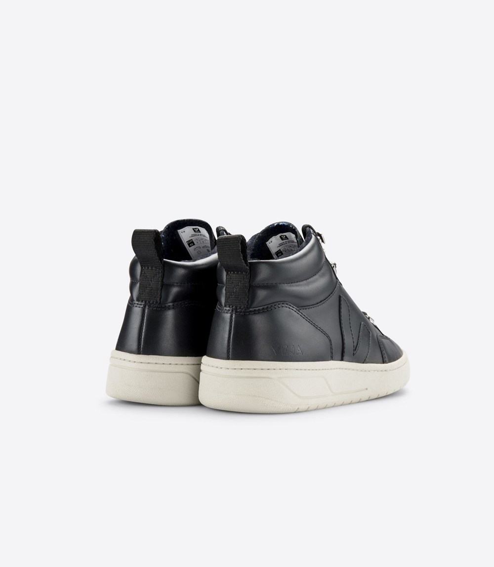 Veja Trainers Mens Black - Roraima Leather - YGSA-30619